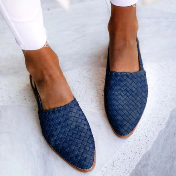 Mocassins femme tressés élégants