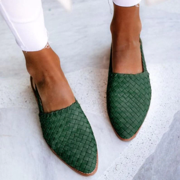 Mocassins femme tressés élégants