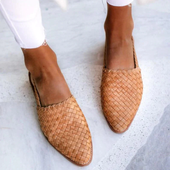 Mocassins femme tressés élégants