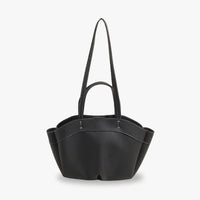 Sac cabas en simili cuir grainé avec pochette amovible