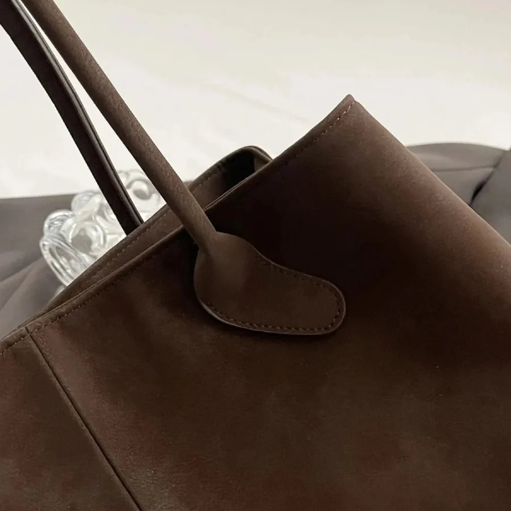 Sac cabas épaule en suédine 16 pouces