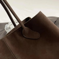 Sac cabas épaule en suédine 16 pouces