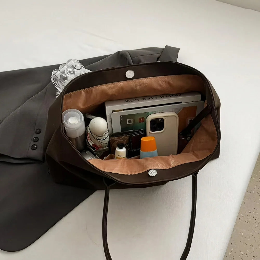 Sac cabas épaule en suédine 16 pouces