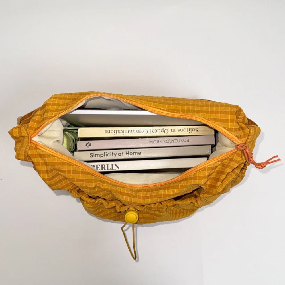 Sac bandoulière à carreaux en nylon