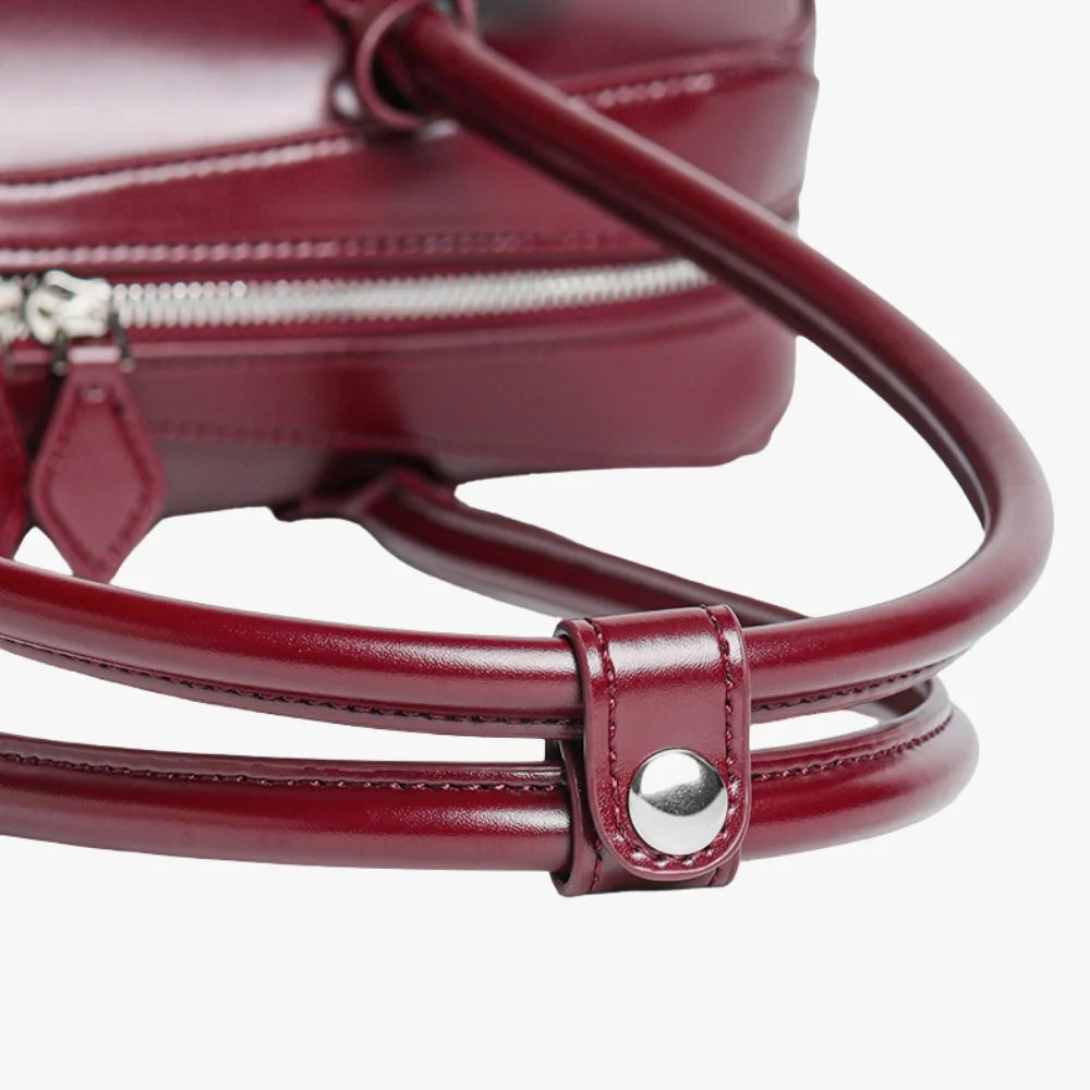 Sac à main allongé en cuir véritable brillant
