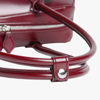 Sac à main allongé en cuir véritable brillant