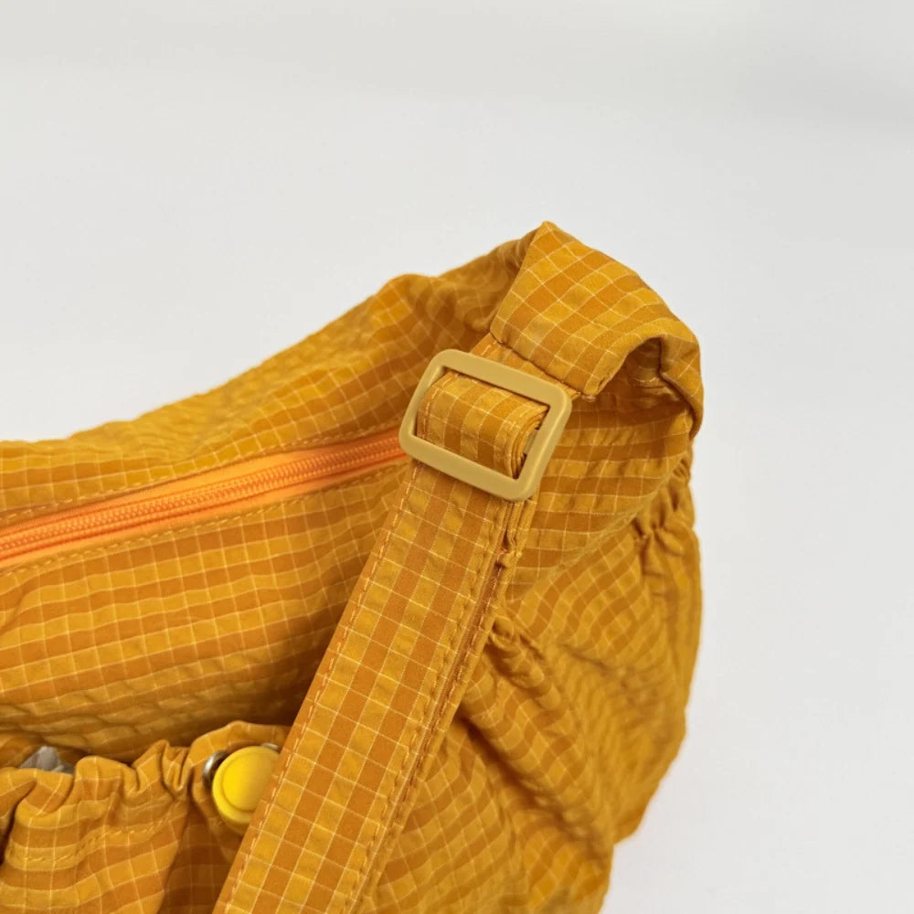 Sac bandoulière à carreaux en nylon