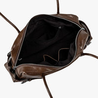 Sac à main brillant à ceinture décorative