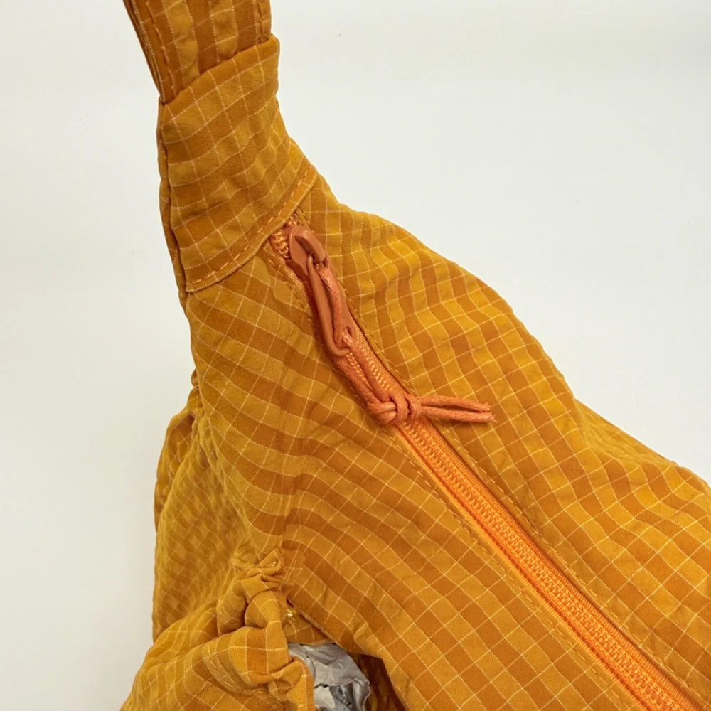 Sac bandoulière à carreaux en nylon