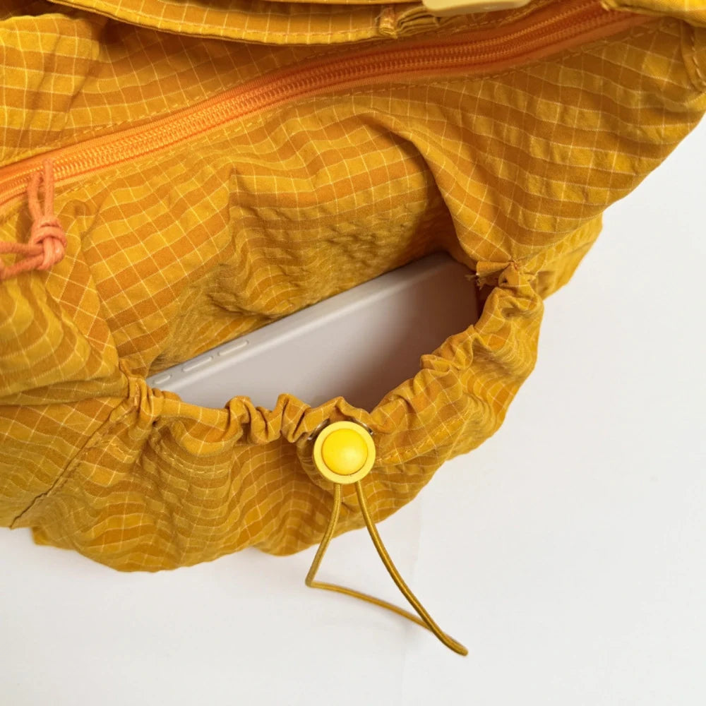 Sac bandoulière à carreaux en nylon