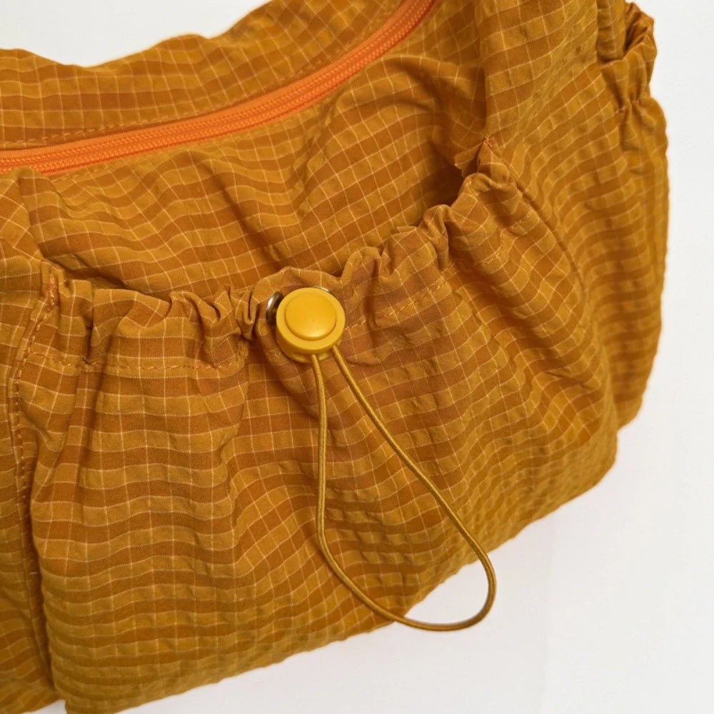 Sac bandoulière à carreaux en nylon