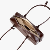 Sac à main allongé en cuir véritable brillant