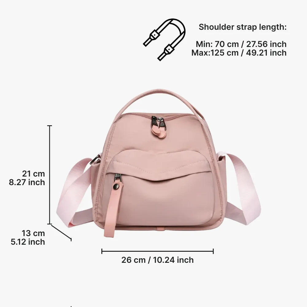Sac bandoulière léger en nylon déperlant