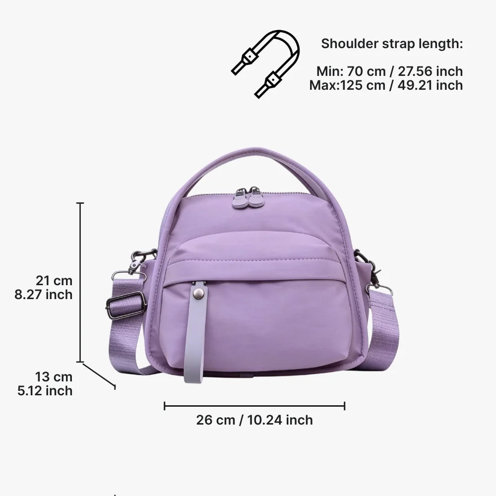 Sac bandoulière léger en nylon déperlant
