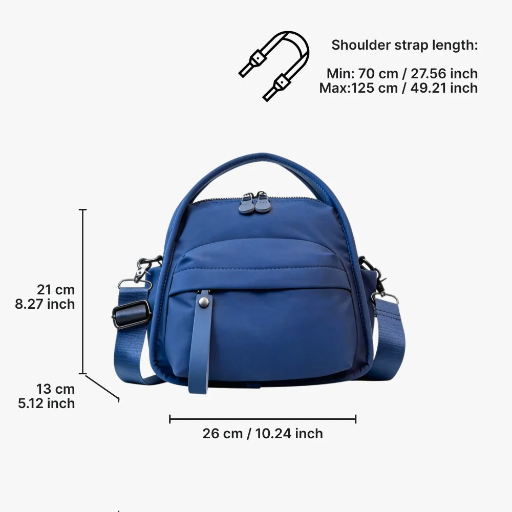 Sac bandoulière léger en nylon déperlant