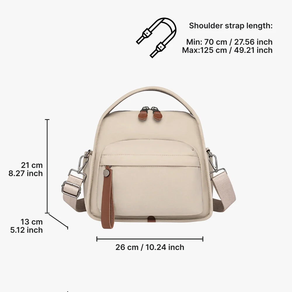 Sac bandoulière léger en nylon déperlant