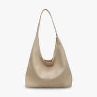 Sac hobo en simili cuir lisse avec pochette