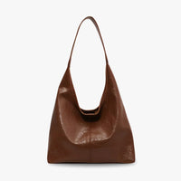Sac hobo en simili cuir lisse avec pochette