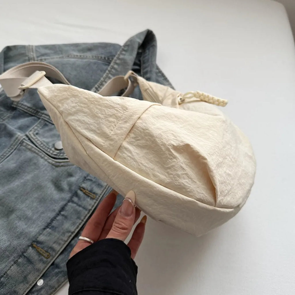 Sac bandoulière plat en nylon déperlant
