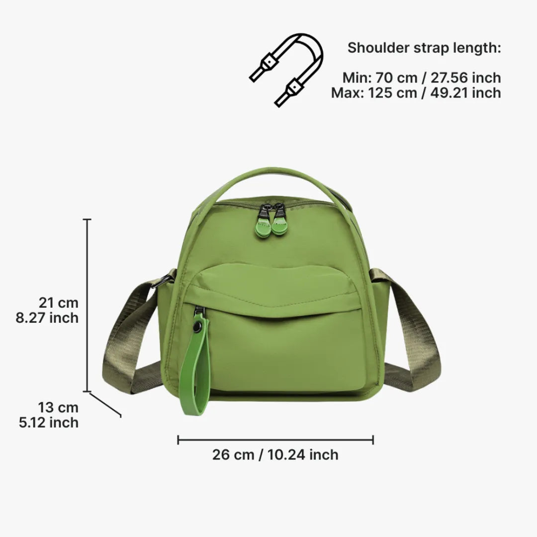 Sac bandoulière léger en nylon déperlant