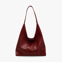 Sac hobo en simili cuir lisse avec pochette