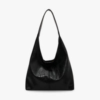 Sac hobo en simili cuir lisse avec pochette