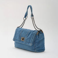 Sac à main en jean recyclé à chaînes