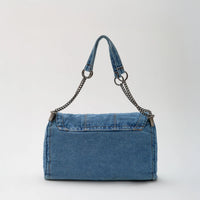 Sac à main en jean recyclé à chaînes