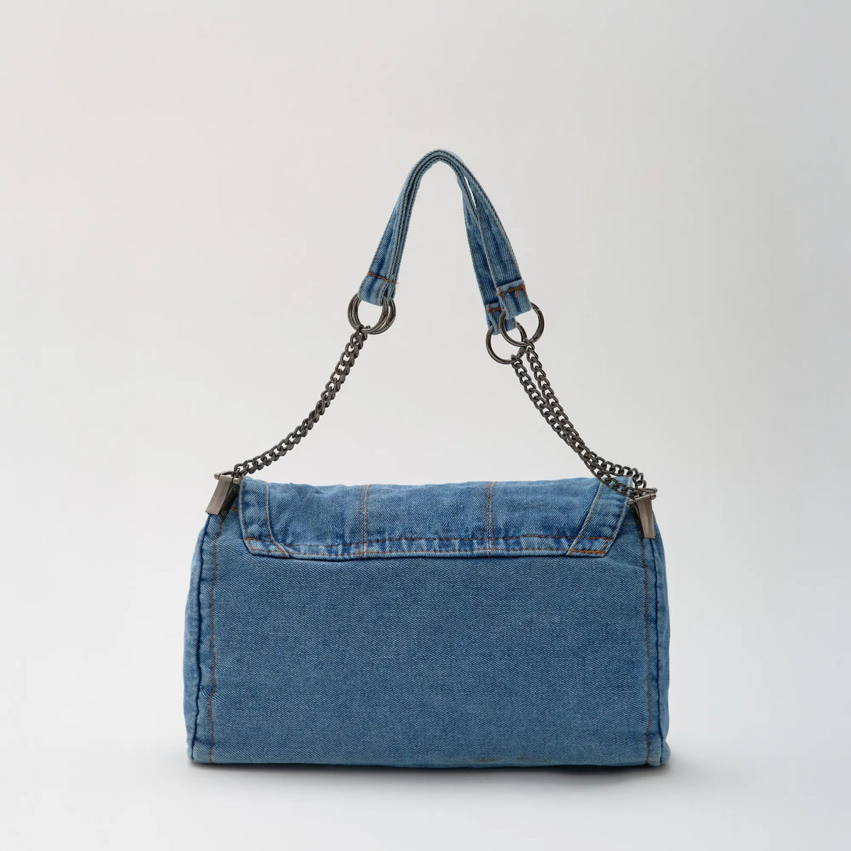 Sac à main en jean recyclé à chaînes