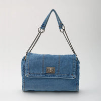 Sac à main en jean recyclé à chaînes