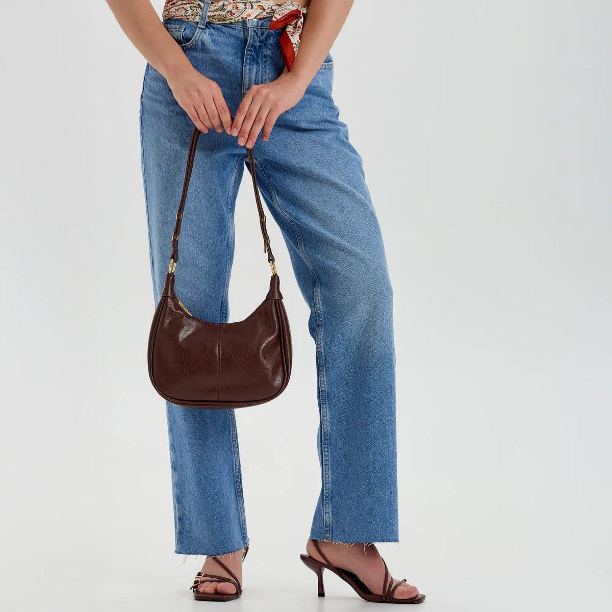 Sac bandoulière en simili cuir à sangle réglable