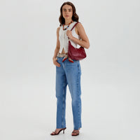 Sac bandoulière en simili cuir à sangle réglable