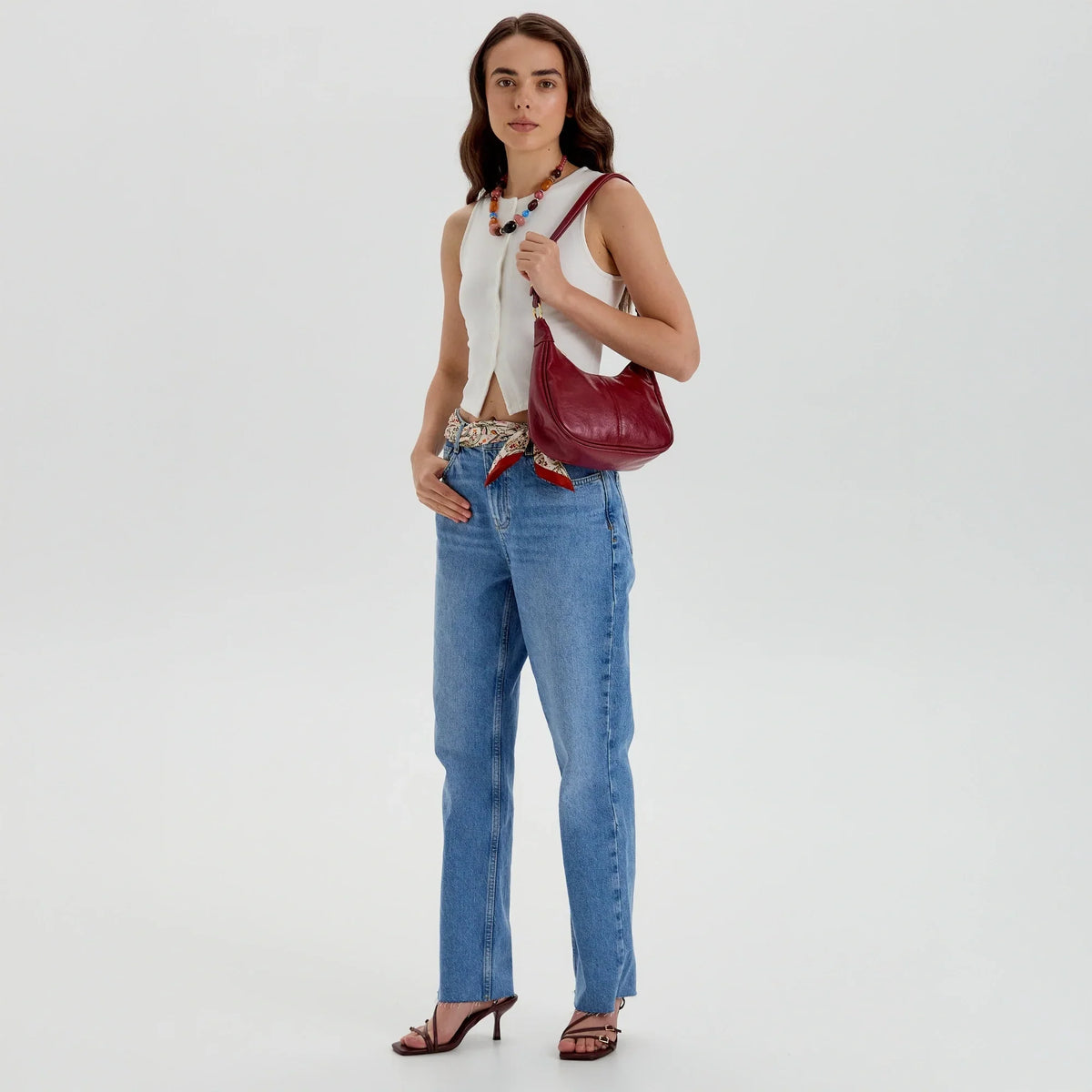 Sac bandoulière en simili cuir à sangle réglable