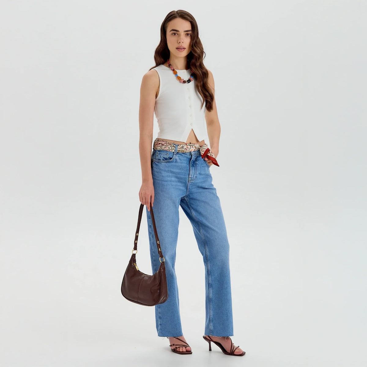 Sac bandoulière en simili cuir à sangle réglable