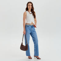 Sac bandoulière en simili cuir à sangle réglable