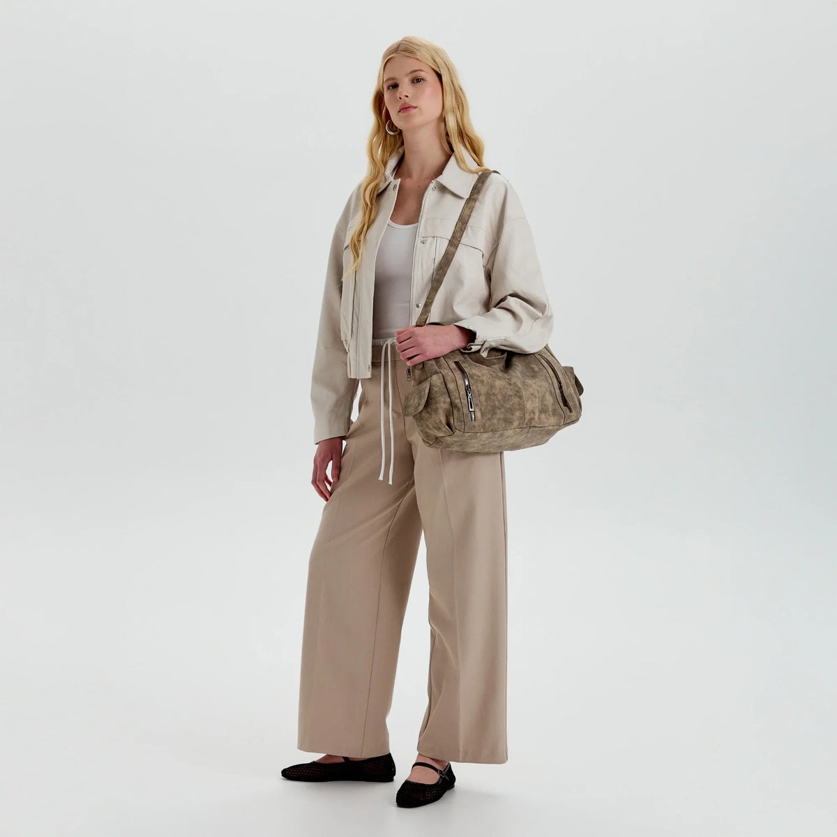 Grand sac bandoulière en simili cuir pour ordinateur