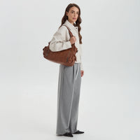 Grand sac bandoulière en simili cuir pour ordinateur