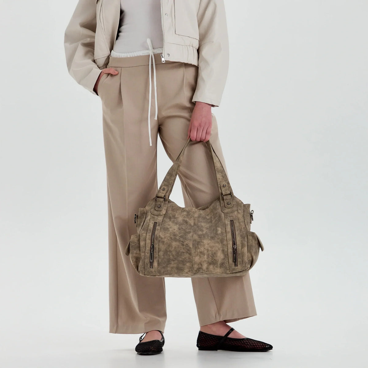Grand sac bandoulière en simili cuir pour ordinateur