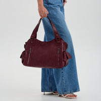 Grand sac bandoulière en simili cuir pour ordinateur