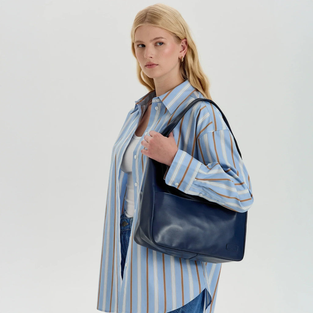 Sac hobo en simili cuir pour ordinateur