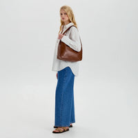 Sac hobo en simili cuir pour ordinateur