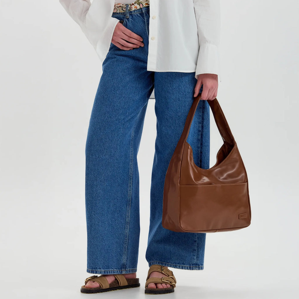 Sac hobo en simili cuir pour ordinateur