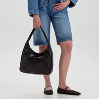 Sac hobo en simili cuir pour ordinateur