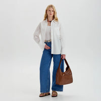 Sac hobo en simili cuir pour ordinateur