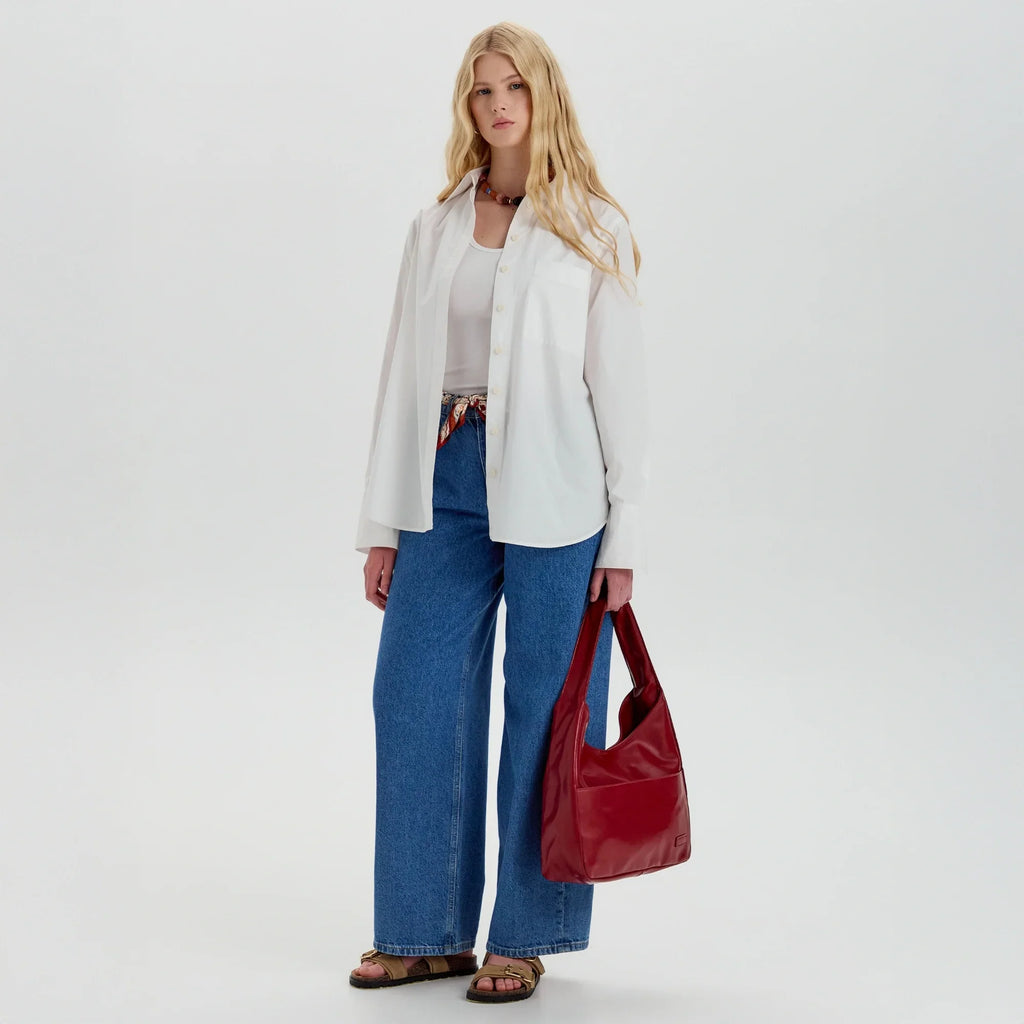 Sac hobo en simili cuir pour ordinateur