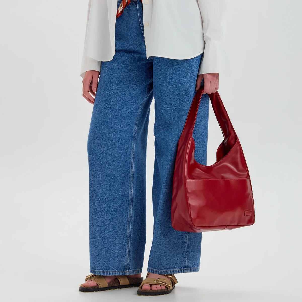 Sac hobo en simili cuir pour ordinateur