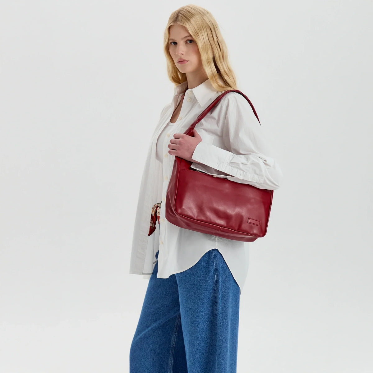 Sac hobo en simili cuir pour ordinateur