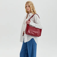 Sac hobo en simili cuir pour ordinateur