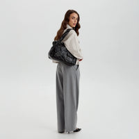 Sac bandoulière en simili cuir à deux compartiments