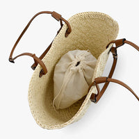 Sac cabas tressé minimaliste en paille